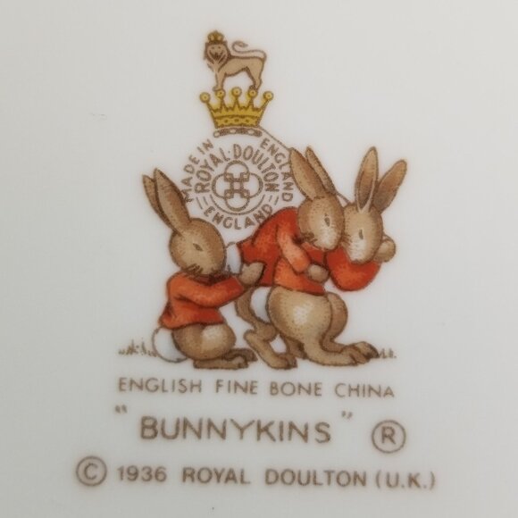 Bunnykins Children’s 3-Pcs Dish Set Bone China Royal Doulton England Collectable - Picture 9 of 16